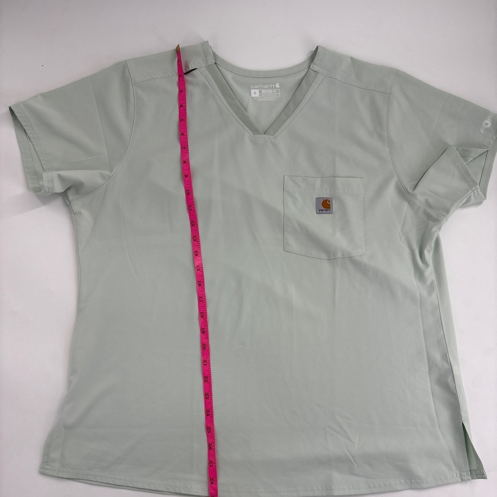 Carhartt Women’s Mint V-Neck Pocket Utility Top - Picture 6 of 7